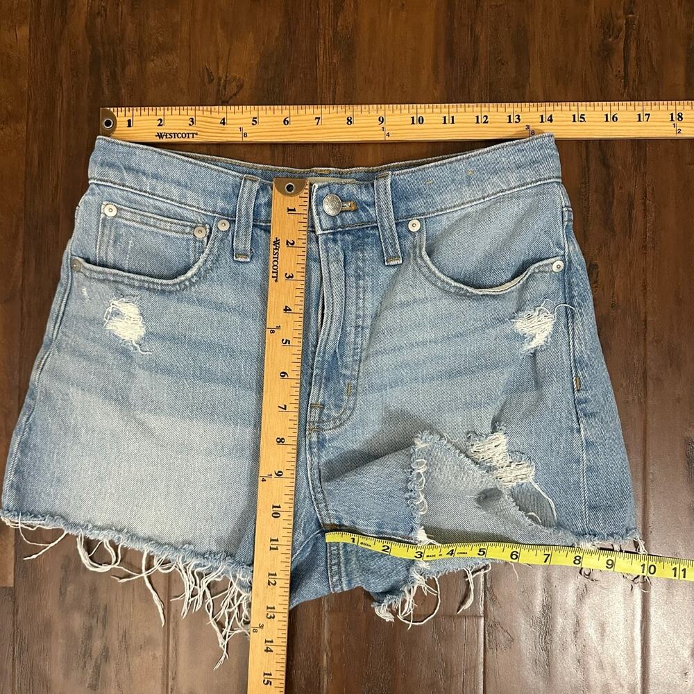 MADEWELL The Perfect Jean Short Blue Distressed Cut Off HR Grunge - Picture 11 of 11